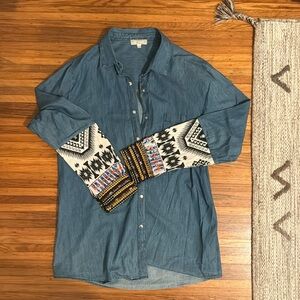 Vintage Denim Shirt with embroidery